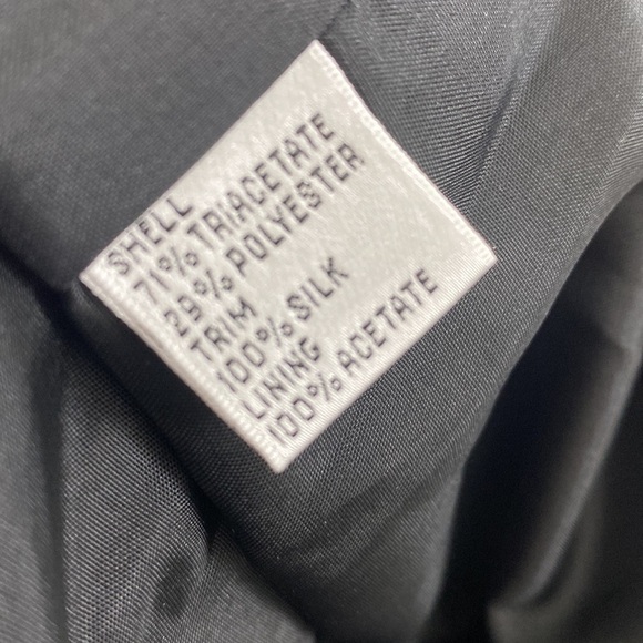 TALBOTS Classic Black Silk Neckline Knee Length Dress Business Wedding Event 8 - Picture 5 of 7